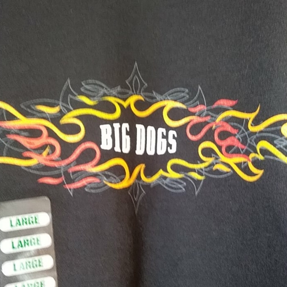Big Dogs Long Sleeve Flames Crew Sweatshirt - Picture 5 of 6